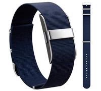 Nylon Strap Compatible with Hume Band - Soft Woven Breathable Replacement Strap Bands for Hume Health Band - 24/7 Wear, Adjustable Sport Wristband - Metal Buckle & Loop Closure for Secure (Deep Blue)