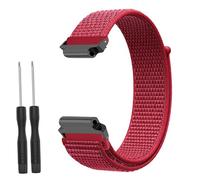Nylon Strap for Garmin Forerunner 235 Lite 735XT 230 220 630 620 Watch Band for Approach S20 S6 Wriststrap Bracelet Metal connectors (Red)