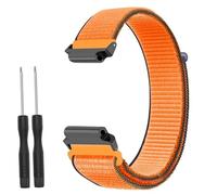 Nylon Strap for Garmin Forerunner 235 Lite 735XT 230 220 630 620 Watch Band for Approach S20 S6 Wriststrap Bracelet Metal connectors (Orange)