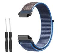 Nylon Strap for Garmin Forerunner 235 Lite 735XT 230 220 630 620 Watch Band for Approach S20 S6 Wriststrap Bracelet Metal connectors (Gray Blue)