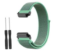 Nylon Strap for Garmin Forerunner 235 Lite 735XT 230 220 630 620 Watch Band for Approach S20 S6 Wriststrap Bracelet Metal connectors (Green)