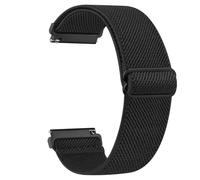 Nylon Strap for Garmin Vivoactive 4 /Venu 2 /Venu 3, 22mm Stretchy Nylon Quick Release Replacement Wristband for Garmin Forerunner 255/265 (Black)