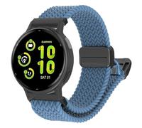 Nylon Strap for Garmin Vivoactive 4S, 18mm Braided Nylon Magnetic Buckle Elasticated Nylon Strap for Garmin Venu 3S/ Venu 2S/ Vivomove 3S/ Forerunner 255S /Forerunner 265S /Huawei Watch GT 5 41mm