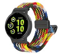Nylon Strap for Garmin Vivoactive 4S, 18mm Braided Nylon Magnetic Buckle Elasticated Nylon Strap for Garmin Venu 3S/ Venu 2S/ Vivomove 3S/ Forerunner 255S /Forerunner 265S /Huawei Watch GT 5 41mm