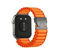 Nylon Strap For Huawei Watch Fit 5 Pro Fit5 Fit4Pro Fit4 Fit3 Metal Connector Wristband Replace Bracelet(Orange-black,For Fit 5)