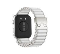 Nylon Strap For Huawei Watch Fit 5 Pro Fit5 Fit4Pro Fit4 Fit3 Metal Connector Wristband Replace Bracelet(White-silver,For Fit 4)