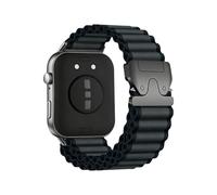 Nylon Strap For Huawei Watch Fit 5 Pro Fit5 Fit4Pro Fit4 Fit3 Metal Connector Wristband Replace Bracelet(Dark gray-black,For Fit 5 Pro)