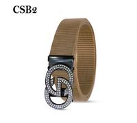 Nylon Tactical Canvas Cream Belt With Gg Sign Metal Buckle Easy Fit For Men Ideal For Jeans Suits Uniforms And Daily Wear