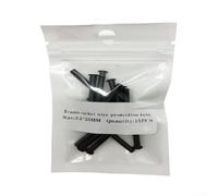 Nylon Tennis String Protectors 15Pcs Black Nylon Tennis String | Mixed sizes 3.2-4.0mm, fits various string types, prevents fraying, black nylon, 15-piece set