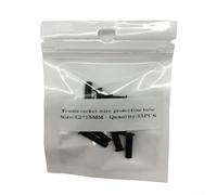 Nylon Tennis String Protectors 15Pcs Black Nylon Tennis String | Mixed sizes 3.2-4.0mm, fits various string types, prevents fraying, black nylon, 15-piece set