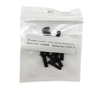 Nylon Tennis String Protectors 15Pcs Black Nylon Tennis String | Mixed sizes 3.2-4.0mm, fits various string types, prevents fraying, black nylon, 15-piece set