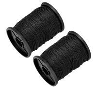 Nylon Thread, Black Cotton Thread for Sewing, Strong Sewing Thread for Hand Sewing, Black Thread for Upholstery, Two Spools of Bonded Nylon Thread, Extra Strong Thread for Durable Stitching