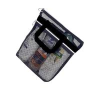 Nylon Travel Toiletry Bag for Cosmetics Storage and Beach Essential Carrying Large Capacity Toiletries Organiser Clear Mesh Wash Bag for Bathroom Essential