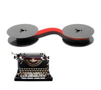 Nylon Typewriter Ribbon, Two Colours, 8 Metres Long Replacement Ribbons for Olivetti Letter Gr-4, 25, 32, 22, 82, 34, 35 (Black and Red) (1 Piece)