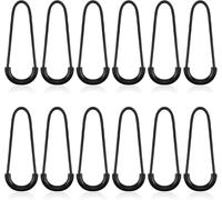 Nylon U-Shape Zipper Pulls, 12 Pcs Heavy Duty Zipper Tags, North Face Backpack Zippers Pull Replacement, Black Cord Extension for Backpack Luggage Purse