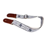 Nylon Ukulele Guitar Strap with Leather Ends Adjustable Length for Soprano Concert Tenor Baritone String Instruments (Style 2)