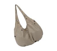 Nylon Underarm Bag Casual Folded Styles for Daily Essentials and Travel Shoulder Bag, Beige, Mass Beauty