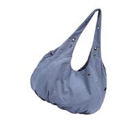 Nylon Underarm Bag Casual Folded Styles for Daily Essentials and Travel Shoulder Bag, Blue, Mass Beauty
