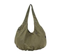 Nylon Underarm Bag Casual Folded Styles for Daily Essentials and Travel Shoulder Bag, Green, Mass Beauty