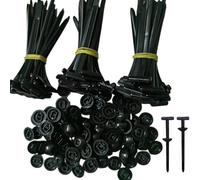 Nylon Universal Cable Tie Buckle, 120pcs Heavy-Duty Self-Locking UV-Resistant Wire Nylon Zip Tie Holders, Universal Push Mount Zip Tie Holders, Bumper Retainer Clips, Car Plastic Rivet Fasteners