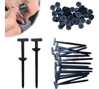 Nylon Universal Cable Tie Buckle, 120pcs Heavy-Duty Self-Locking UV-Resistant Wire Nylon Zip Tie Holders, Universal Push Mount Zip Tie Holders, Bumper Retainer Clips, Car Plastic Rivet Fasteners 150p