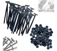 Nylon Universal Cable Tie Buckle, 20Pcs/50Pcs/100Pcs Heavy Duty Self-Locking Nylon Zip Ties Holder, UV Resistant Black Zipties, Multipurpose Plastic Cable Ties Tool for Car Daily Repair (50pcs)