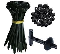Nylon Universal Cable Tie Buckle, 30PCS Flexible Head Pin and Button Zip Ties Self-Locking, Bumper Retainer Clips Car Plastic Rivets Fasteners for Auto Repairing Quick Fix and Hole Fastening