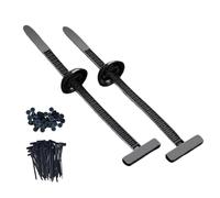 Nylon Universal Cable Tie Buckle, 50pcs Heavy-Duty Self-Locking UV-Resistant Wire Nylon Zip Tie Holders, Universal Push Mount Zip Tie Holders, Bumper Retainer Clips, Car Plastic Rivet Fasteners