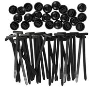 Nylon Universal Cable Tie Buckle, 50pcs Zip Tie Holder with Pin & Button Self-Locking Heavy Duty Multipurpose Plastic Cable Ties Tool Retainer Clips Uv-Resistant for Automotive Car Daily Repair