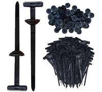 Nylon Universal Cable Tie Buckle for Car, Heavy Duty Self-Locking Nylon Zip Ties Holder, Plastic Cable Ties Tool Fasteners Car Repair,UV Resistant Zipties for Car,Car Plastic Rivet Fasteners (100PCS)