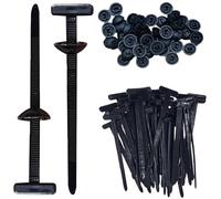 Nylon Universal Cable Tie Buckle for Car, Heavy Duty Self-Locking Nylon Zip Ties Holder, Plastic Cable Ties Tool Fasteners Car Repair,UV Resistant Zipties for Car,Car Plastic Rivet Fasteners (50PCS)