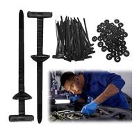 Nylon Universal Cable Tie Buckle,Heavy Duty Self-Locking Nylon Zip Ties Holder,Car Plastic Zip Ties,Multipurpose Plastic Cable Tie Tool for Car Daily Repair Quick Fix (100PCS)