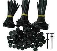 Nylon Universal Cable Tie Buckle, Heavy-Duty Self-Locking UV-Resistant Wire Nylon Zip Tie Holders, Universal Push Mount Zip Tie Holders for Car Daily Repair Quick Fix (50PCS)