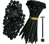 Nylon Universal Cable Tie Buckle, Heavy Duty Universal Self-Locking Zip Ties with Pin & Button Design, UV Resistant Black Cable Ties for Car Repair Automotive Fasteners Daily Use (100Pcs)