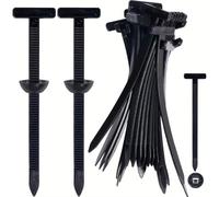 Nylon Universal Cable Tie Buckle - New T Multifunctional Nylon Zip Ties with Pin & Button Design Plastic Cable Fixion Tools Fasteners UV Resistant Zipties for Cars Daily Repair Bumper Clips (150PCS)