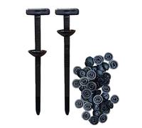 Nylon Universal Cable Tie Buckle,Pin and Button Zip Ties Self-Locking, Bumper Retainer Clips Car Plastic Rivets Fasteners for Auto Repairing Quick Fix and Hole Fastening (100pcs)