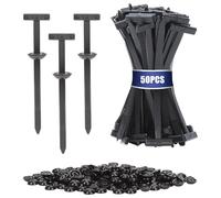 Nylon Universal Cable Tie Buckles, Heavy Duty & Self-Locking Buckle Cable Ties, UV-Resistant Zip Ties for Bundling, Car & Daily Home Repair (50)