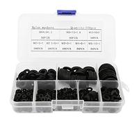 Nylon Washer Set M2 M2.5 M3 M4 M5 M6 M8 M10 500pcs High Toughness Hardware Fasteners Accessories for DIY Projects Home Repair Machine Maintenance Black White (500pcs black nylon gasket)