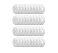 Nylon Washers, 40 Pcs White Flat Plastic Spacers Washers, Assorted Round Tap Seals Gaskets Rings for Plumbing, Sheet Gasket Fastener Sealing Spacer Gasket Ring