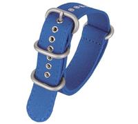 Nylon Watch Band Strap 18mm 20mm 22mm 24mm 26mm Bracelet Men Women Replacement(Blue-silver,22mm)