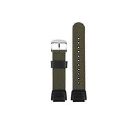 Nylon Watch Strap 18mm Fit for Casio A1200 AE1300 A158 A159 F91W F84 W735 AQ-S800 AEQ-110 W-218H Men Sport Watchband(Army Green silver)