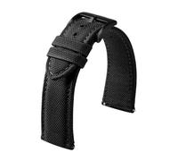 Nylon watch strap Double-sided Nylon Watch Strap, Quick-release Canvas Band 20mm 22mm, Men's Watchband(Black 2,20mm)