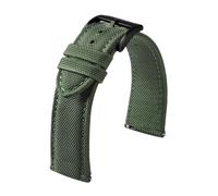 Nylon watch strap Double-sided Nylon Watch Strap, Quick-release Canvas Band 20mm 22mm, Men's Watchband(Green 2,20mm)