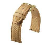 Nylon watch strap Double-sided Nylon Watch Strap, Quick-release Canvas Band 20mm 22mm, Men's Watchband(Light yellow 1,22mm)
