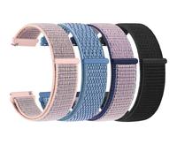 Nylon Watch Strap for Women Men, 22mm 20mm Replacement Bands with Velcro Closure, Quick Release Replacement Straps for Samsung Galaxy Watch/Garmin/Fossil/Amazfit/Huawei Replacement Watch Band 4PACK 04