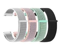 Nylon Watch Strap for Women Men, 22mm 20mm Replacement Bands with Velcro Closure, Quick Release Replacement Straps for Samsung Galaxy Watch/Garmin/Fossil/Amazfit/Huawei Replacement Watch Band 4PACK 03