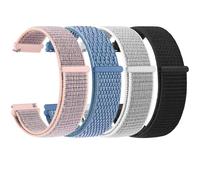 Nylon Watch Strap for Women Men, 22mm 20mm Replacement Bands with Velcro Closure, Quick Release Replacement Straps for Samsung Galaxy Watch/Garmin/Fossil/Amazfit/Huawei Replacement Watch Band 4PACK 01