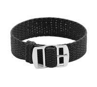 Nylon Watch Strap Men's Band Breathable Woven Wristband Stainless Steel Buckle Suitable For Various Watches(Black,16mm)