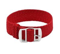 Nylon Watch Strap Men's Band Breathable Woven Wristband Stainless Steel Buckle Suitable For Various Watches(Red,16mm)