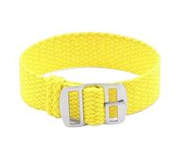 Nylon Watch Strap Men's Band Breathable Woven Wristband Stainless Steel Buckle Suitable For Various Watches(Yellow,20mm)